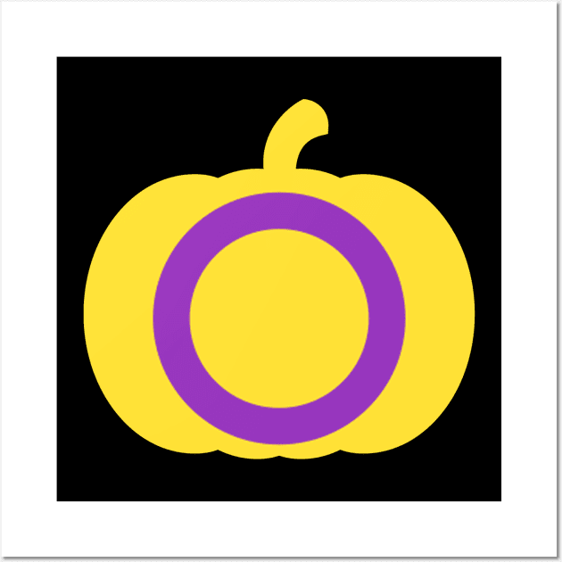 Halloween Pumpkin LGBT Flag Intersex Wall Art by aaallsmiles